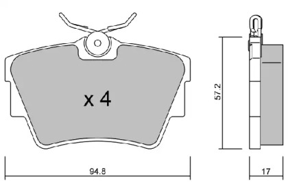 Комплект тормозных колодок (AISIN: BPNI-2006)